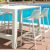 Vegas Air 5 pc Outdoor Bar Set with 39" to 55" Extendable Table White ISP7822S-WHI #2