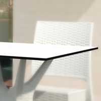 Laminated top outdoor furniture, tables